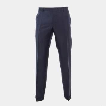 Prada Navy Blue Wool Tailored Trousers XXXL