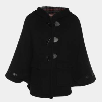 Pre Owned Prada Black Wool Blend Cape XXS