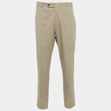 Pre Owned Prada Beige Gabardine Regular Fit Pants XXXL/Waist 37"