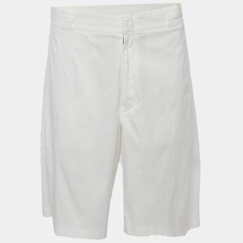Pre Owned Prada White Cotton Bermuda Shorts XXL