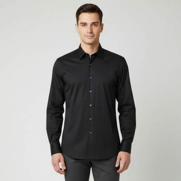 Pre Owned Prada Black Stretch Poplin Slim Fit Shirt XL