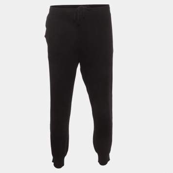 Pre Owned Prada Black Knit Elasticated Waist Joggers XXL