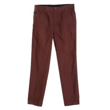 Prada Brown Cotton Tapered Trousers XS
