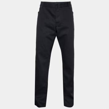 Pre Owned Prada Black Denim Straight Leg Jeans 4XL