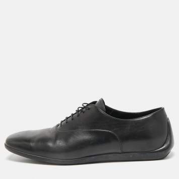 Prada Black Leather Lace Up Derby Size 42