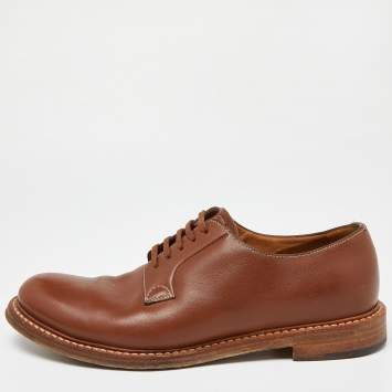 Prada Brown Leather Lace Up Derby Size 43.5 