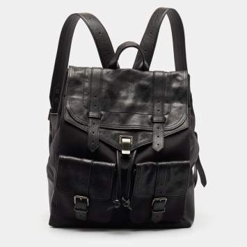 Pre Owned Proenza Schouler Black Leather and Nylon PS1 Backpack
