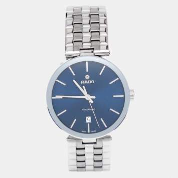 Pre Owned Rado Blue Stainless Steel Florence R48901203 Men's Wristwatch 38 mm