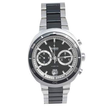 Pre Owned Rado Black Stainless Steel Ceramic D-Star R15965152 Men's Wristwatch 44 mm