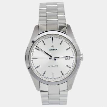 Pre Owned Rado Silver Ceramos Stainless Steel Hyperchrome R32115103 Men's Wristwatch 40 mm