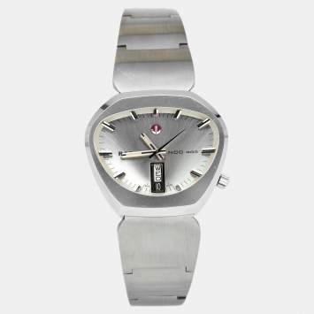 Pre Owned Rado Silver Stainless Steel Vintage NCC 404 REF.11926 Men's Wristwatch 42 mm