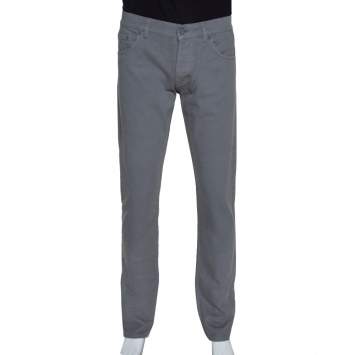 Pre Owned RAF by Raf Simons Grey Denim Regular Fit Jeans L