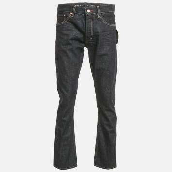 Pre Owned Ralph Lauren Navy Blue Denim Straight Fit Jeans M Waist 32"