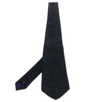 Pre Owned Ralph Lauren Dark Grey Felt Cashmere Tie