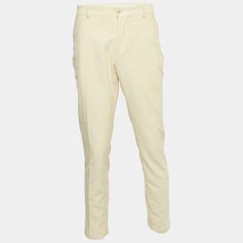 Pre Owned Ralph Lauren Purple Label Cream Corduroy Cotton Pants L