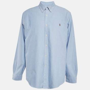 Pre Owned Ralph Lauren Blue Cotton Long Sleeve Shirt XXL