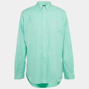Pre Owned Ralph Lauren Green Cotton Slim Fit Shirt XL