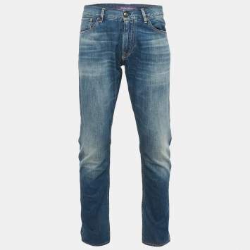 Pre Owned Ralph Lauren Blue Faded Denim Slim Fit Jeans L Waist 34"