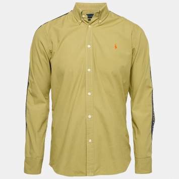 Pre Owned Ralph Lauren Green Cotton Classic Fit Shirt M