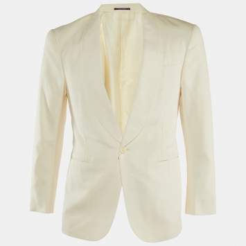 Ralph Lauren Cream Wool Tailored Blazer M