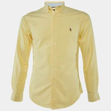 Ralph Lauren Yellow Cotton Button Front Shirt S