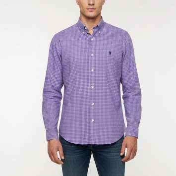 Pre Owned Ralph Lauren Purple Check Cotton Button Down Shirt S