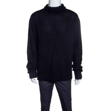 Pre Owned Ralph Lauren Black Cashmere Turtle Neck Long Sleeve Sweater XL