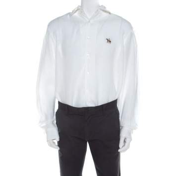 Pre Owned Ralph Lauren White Linen Long Sleeve Button Front Shirt XXL