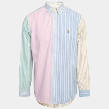 Pre Owned Ralph Lauren Multicolor Striped Cotton Full Sleeve Shirt L