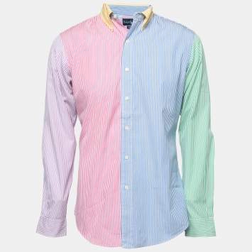 Pre Owned Ralph Lauren  Multicolor Striped Cotton Full Sleeve Shirt M
