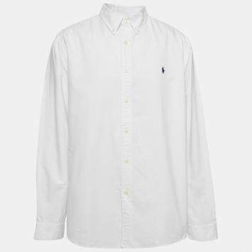 Pre Owned Ralph Lauren White Cotton Custom Fit Shirt XXL