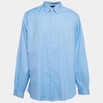 Pre Owned Polo Ralph Lauren Blue Cotton Beach Shirt XXL
