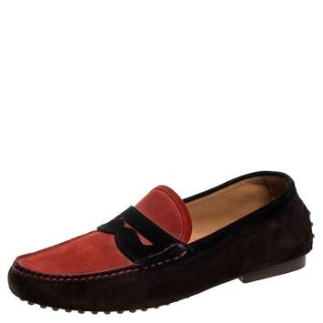 Pre Owned Ralph Lauren Multicolor Suede Penny Loafers Size 40