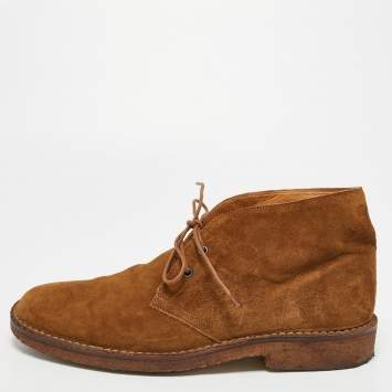 Pre Owned Ralph Lauren Brown Suede Ankle High Boots Size 44