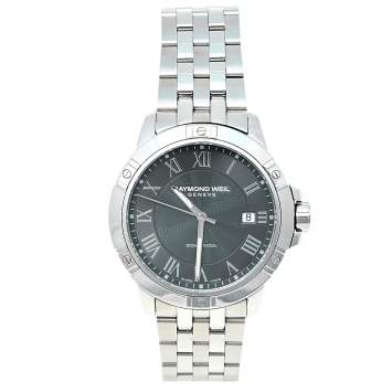 Pre Owned Raymond Weil Grey Stainless Steel Tango 8160-ST-00608 Men's Wristwatch 41 mm