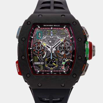 Pre Owned Richard Mille RM65-01 Black Titanium, Carbon Automatic Men's Watches 50x44mm