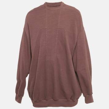 Pre Owned Rick Owens Purple Cotton Splintered Peter Sweatshirt S