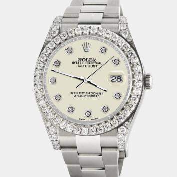 Rolex Custom 4.5ct Diamond Stainless Steel Datejust II 116300 Automatic Men's Wristwatch 41 mm