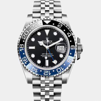Pre Owned Rolex GMT Master II 126710 BLNR Black Stainless Steel Automatic Men's Wristwatch 40 mm