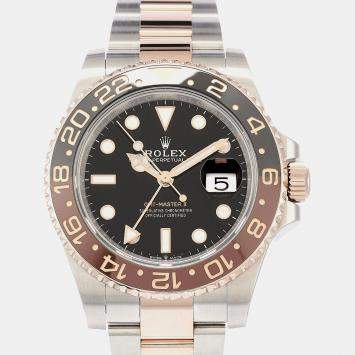 Pre Owned Rolex GMT Master II 126711 CHNR Rootbeer Black 18K Everose Gold Stainless Steel Automatic Men's Wristwatch 40mm