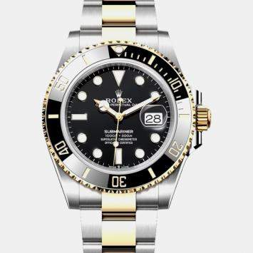 Pre Owned Rolex Submariner 126613 LN Automatic Black 18K Yellow Gold & Stainless Steel Men's Wristwatch 41 mm