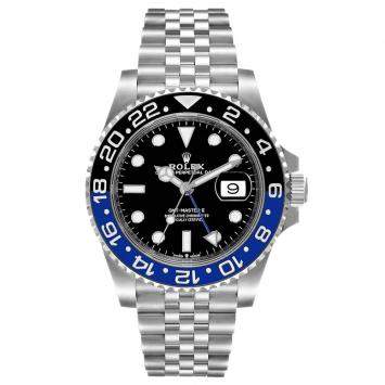 Pre Owned Rolex Black GMT Master II Batman Jubilee Stainless Steel 126710 Men's Wristwatch 40MM