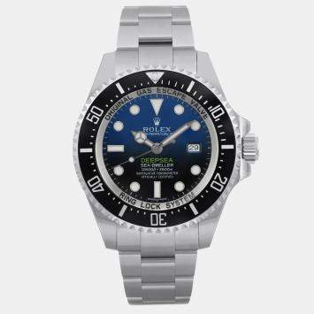 Rolex Black/Blue Stainless Steel Sea-Dweller Deepsea 116660 Automatic Men's Wristwatch 44mm
