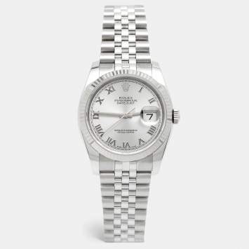 Pre Owned Rolex Silver  Datejust 116234 Automatic Men's Wristwatch