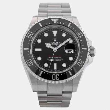 Rolex Black Stainless Steel Sea Dweller Automatic Men's Wristwatch 43 mm