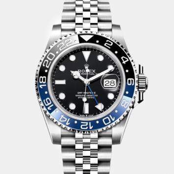 Rolex Black Stainless Steel GMT Master II Automatic Men's Wristwatch 40 mm