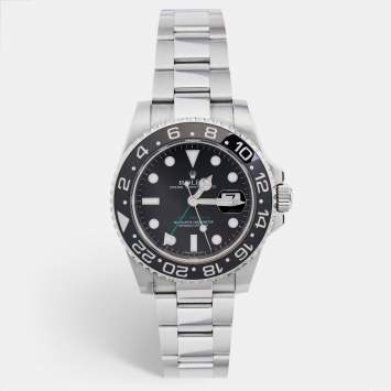 Pre Owned Rolex Black Stainless Steel GMT-Master II 116710 Men's Wristwatch 40 mm 