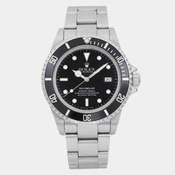 Rolex Black Stainless Steel Sea-Dweller 16600 Automatic Men's Wristwatch 40 mm