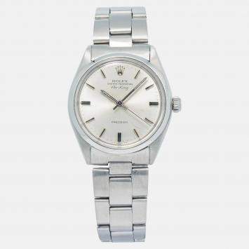 Rolex Air-King 5500 Automatic Silver Stainless Steel Men's Wristwatch 34mm