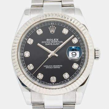 Rolex DateJust 126334 Automatic Black Stainless Steel Men's Wristwatch 41mm